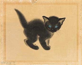 CLARE TURLAY NEWBERRY (1903 - 1970) Charcoal, the kitten.